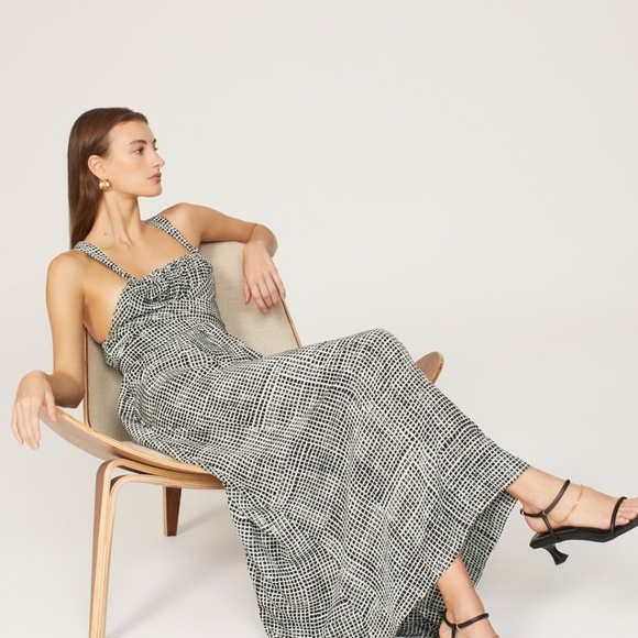 Proenza white label long blue pattern wrap dress - Picture 1 of 9